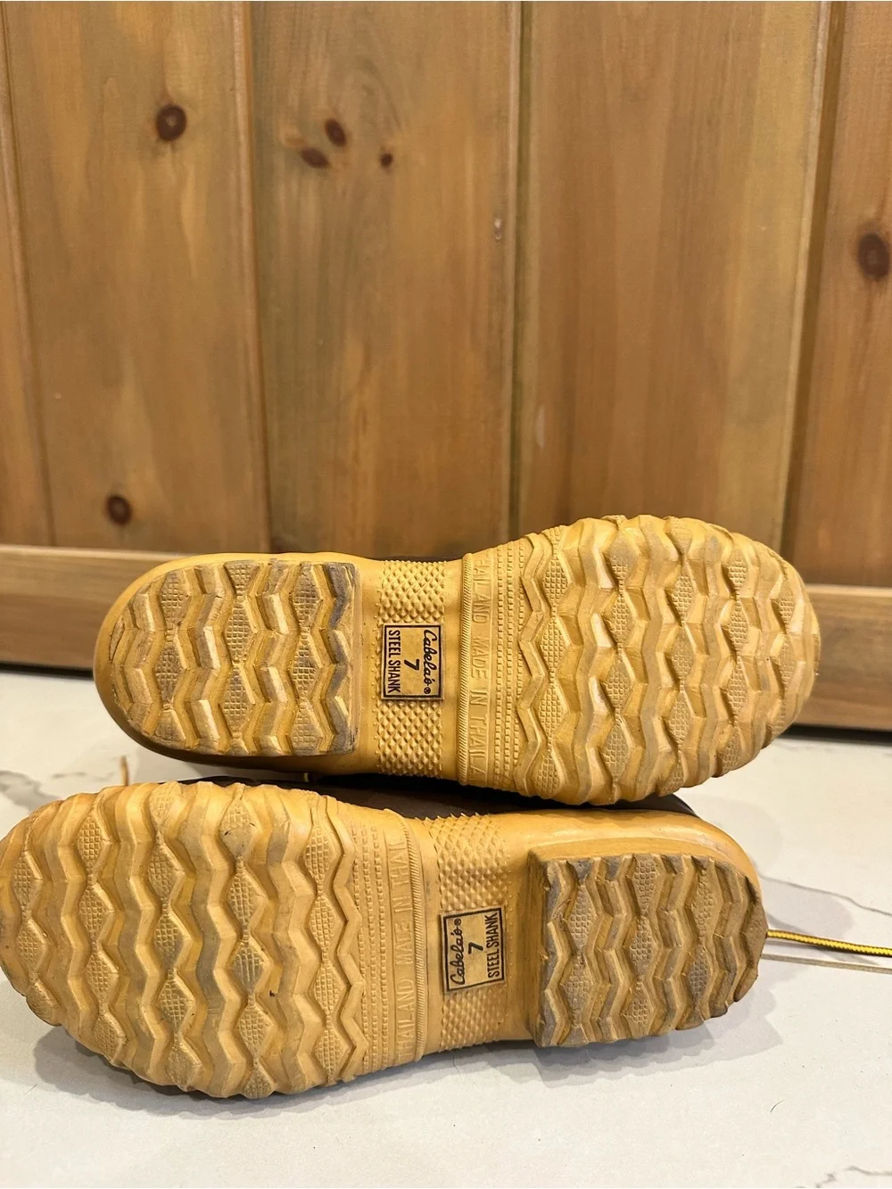 Cabela's Brown and Tan Waterproof Lace-Up Men's Boots